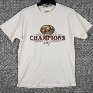 Tampa Bay Buccaneers Vintage Lee Super Bowl 37 2003 Tshirt‎ Medium Cream